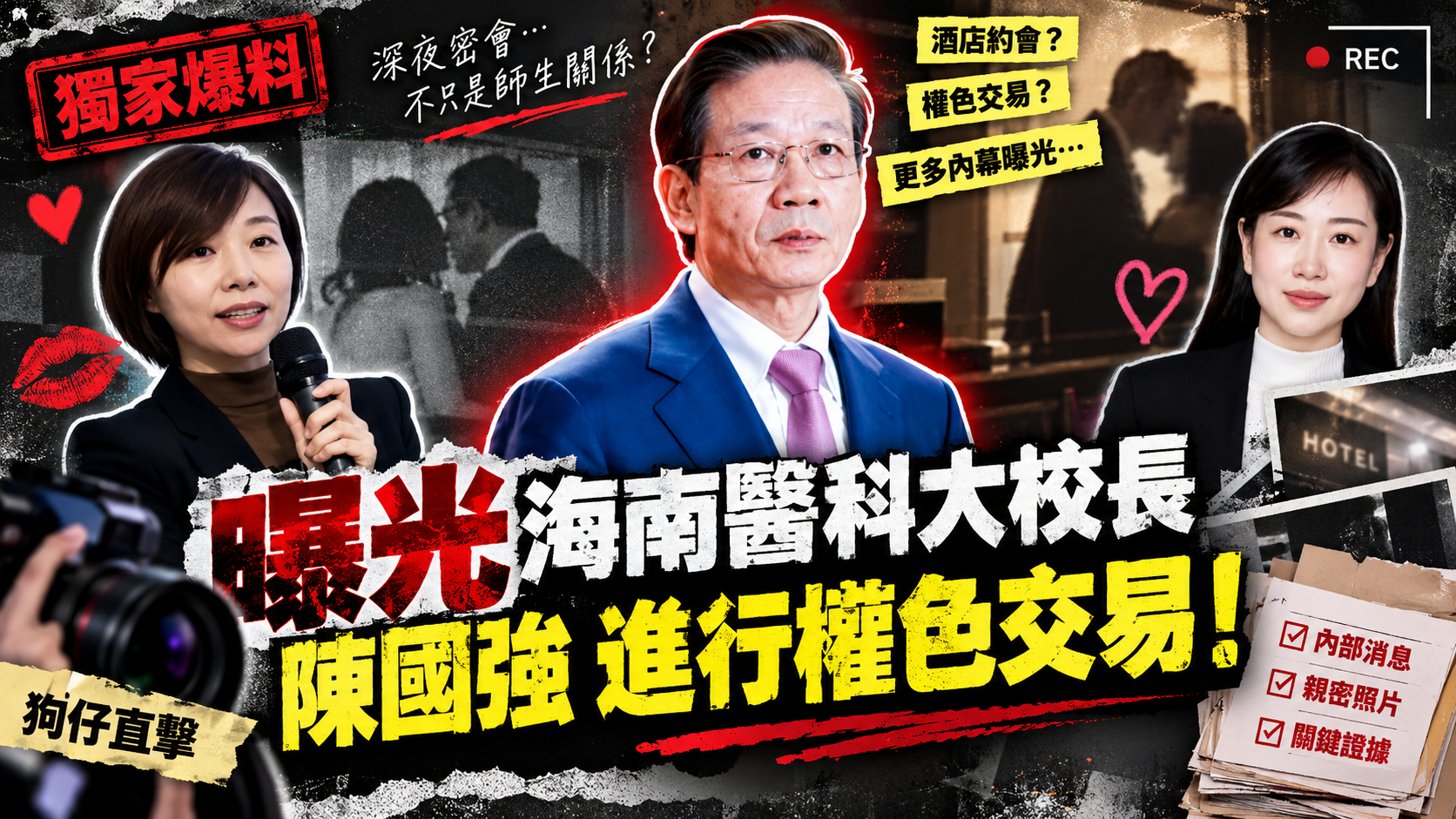 【黑料大瓜】海南医科大校长 陈国强 轮番与4名女下属权色交易 63岁老登吃野山参重振雄风!含视频